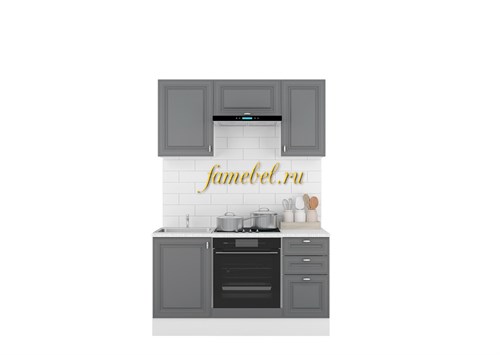 Кухня Ева мдф 150 цвет графит софт
