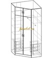 Шкаф угловой с антресолью Арти 10 схема