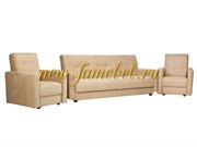 Милан бежевый диван и два кресла